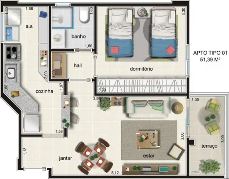 imagem 2 - Apartamento - Padrão imagem 2 - Apartamento - Padrão